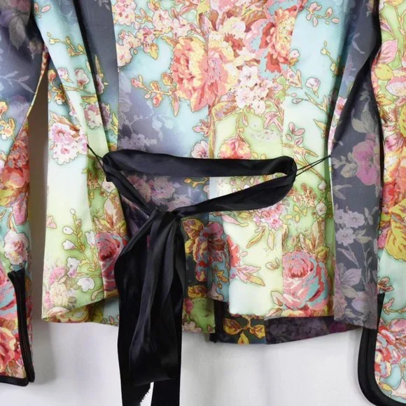 Monaco Nights Asian Inspired Watercolor Jacket L - Picture 7 of 7